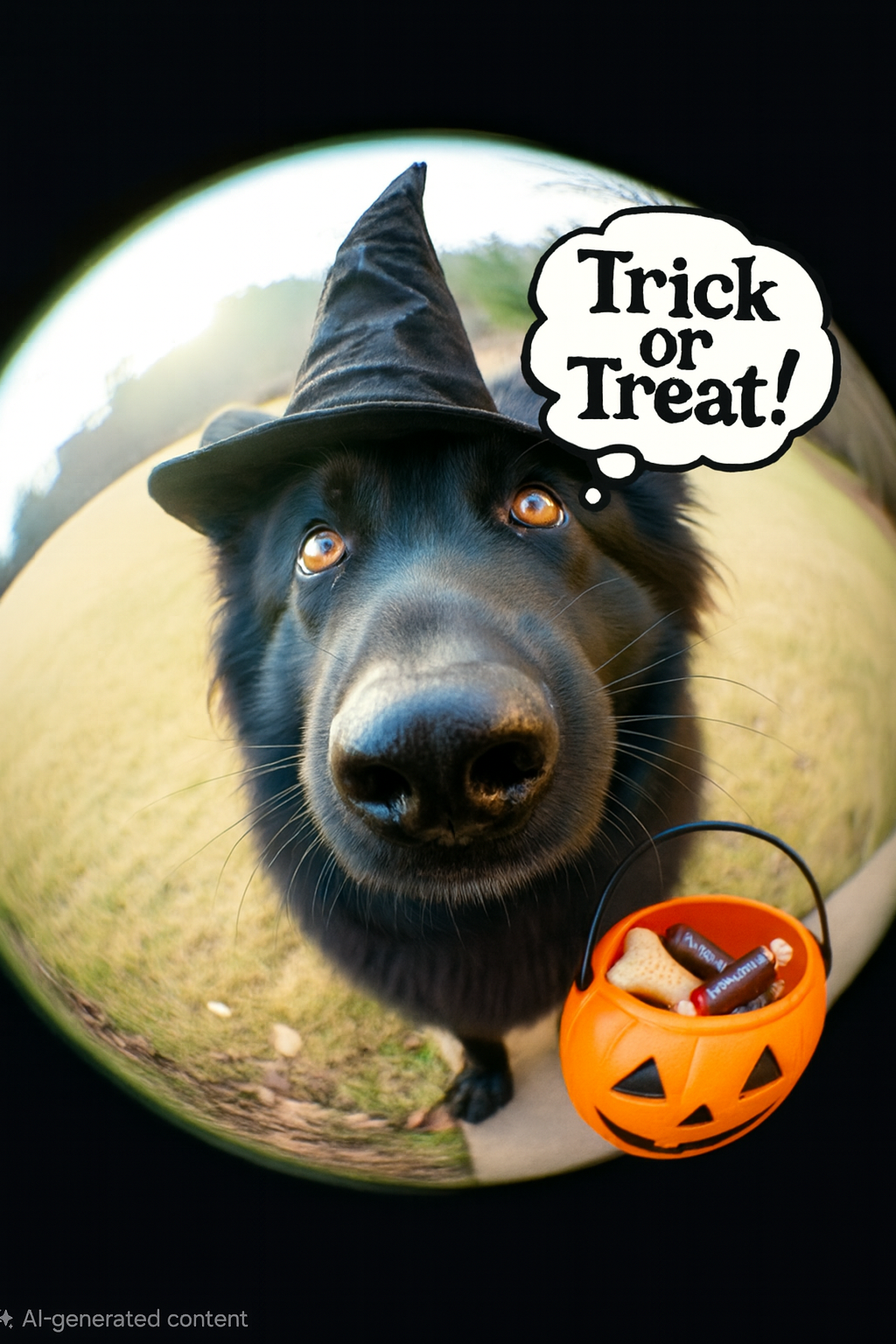 Colorful GSD puppy standing in the snow, ready to play